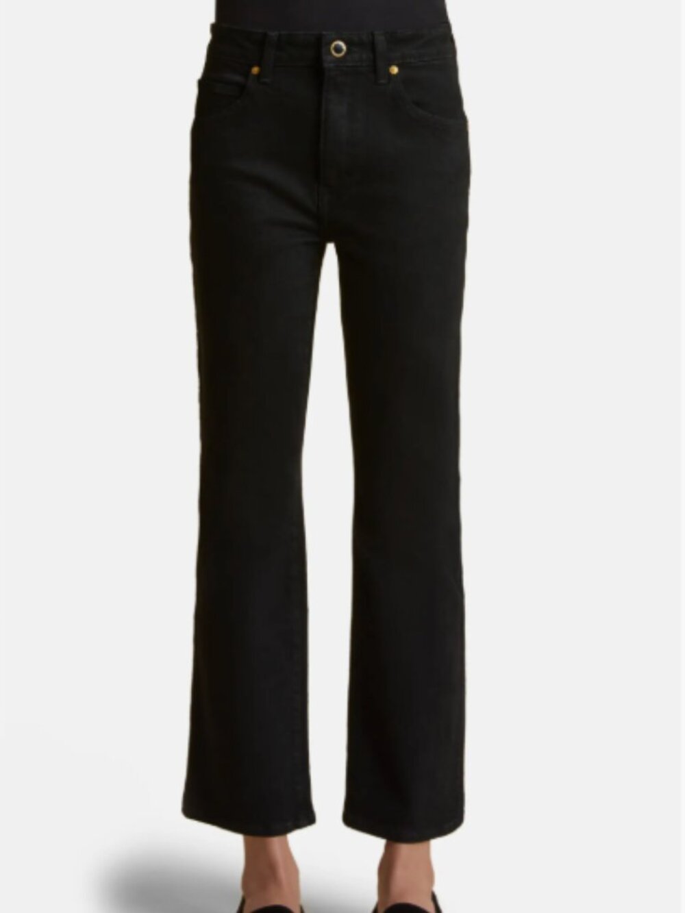 KHAITE Vivian High Waist Crop Flare Jeans
